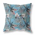 Palacedesigns 18 in. Tropical Indoor & Outdoor Throw Pillow Black & Blue PA3095453
